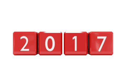 Digital 2017 illustration on transparent background