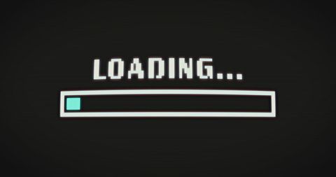 Retro Loading Screen with Progress Bar Animation - Download Free Stock Images Pikwizard.com