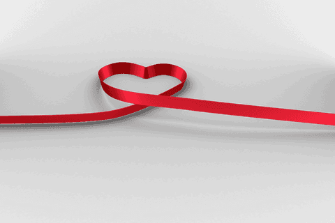Red Heart Ribbon Floating on Transparent Background - Download Free Stock Videos Pikwizard.com