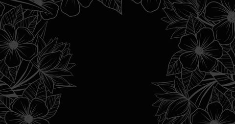 Dark Floral Frame with Artistic Embossed Patterns