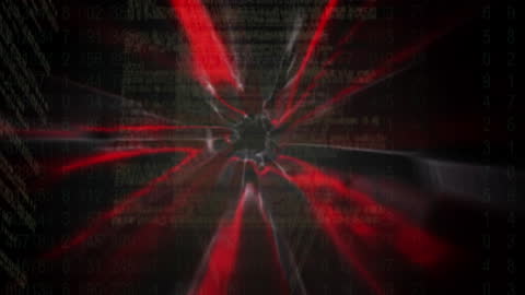 Dynamic Red Lines Abstract in Digital Space