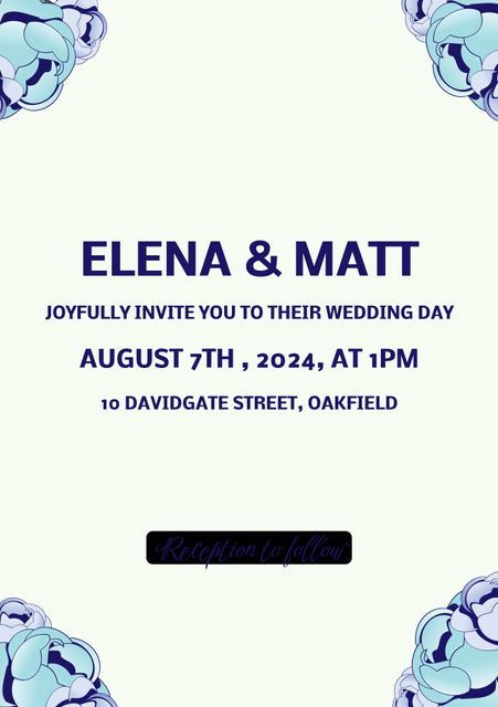 Elegant Floral Wedding Invite Template Versatile For Events And