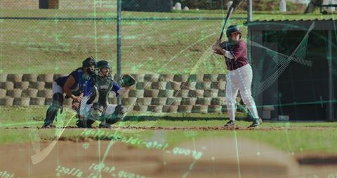 Baseball Players Analyzed with Advanced Data Technology - Download Free Stock Images Pikwizard.com