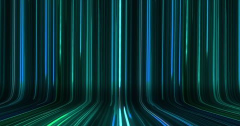 Abstract Flowing Striped Neon Light Paths