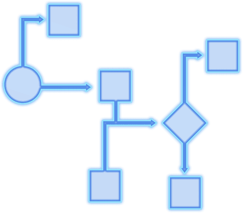 Digital Transparent Flowchart Elements Set in Blue - Download Free Stock Videos Pikwizard.com