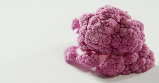 Close-Up of Purple Cauliflower Against White Background - Download Free Stock Images Pikwizard.com