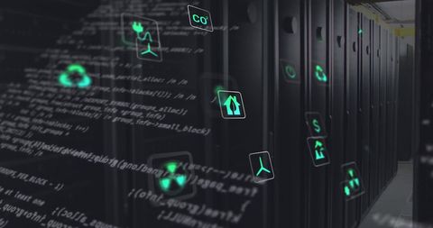 eco-friendly computing with global data processing - Download Free Stock Images Pikwizard.com