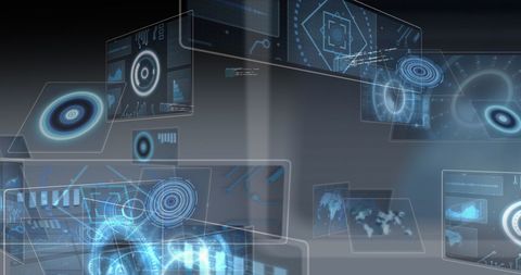 Futuristic Digital Interface with Data Scanning Graphics - Download Free Stock Images Pikwizard.com