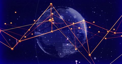 global digital network with data points - Download Free Stock Images Pikwizard.com