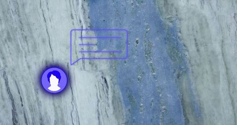 Digital Interface Icons over Textured Background