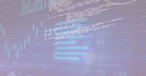 Financial Data Visualization with Digital Display - Download Free Stock Images Pikwizard.com