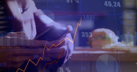 Man Analyzing Data with Smartphone on High-Tech Interface - Download Free Stock Images Pikwizard.com