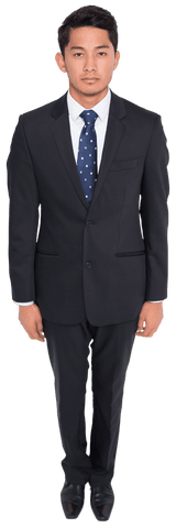 Serious Businessman in Suit Standing Transparent Background