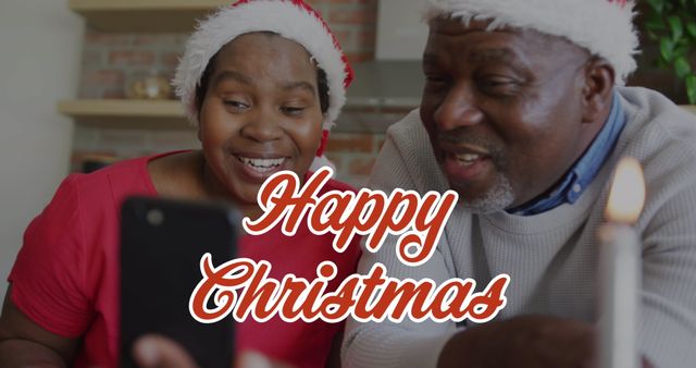 African American Couple Video Calling During Christmas - Download Free Stock Images Pikwizard.com