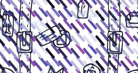 Abstract Illustration of Mathematical Equations with Belt Pattern