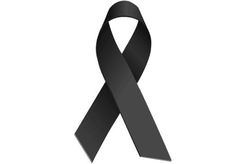 black ribbon on transparent background symbolizing grief and support - Download Free Stock Videos Pikwizard.com