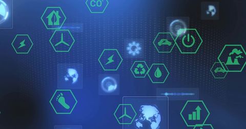 Digital Animation of Eco-Friendly Data Networks - Download Free Stock Images Pikwizard.com