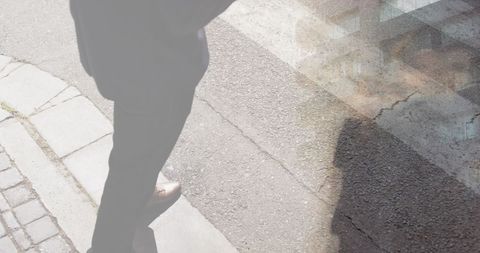 Abstract Financial Data Overlay on Urban Scene