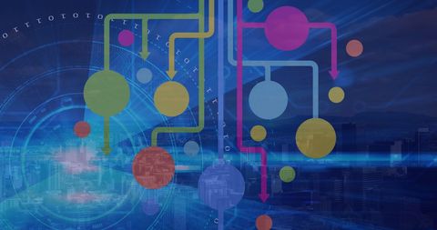 Digital Network and Data Flow with Abstract Patterns - Download Free Stock Images Pikwizard.com