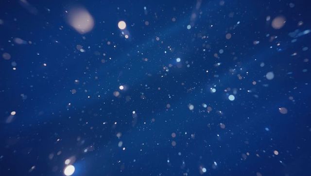 Mystical Glowing Orbs Drifting in Cosmic Blue Sea Atmosphere