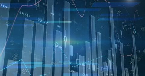 Futuristic Financial Data Analysis Displayed on Digital Interface - Download Free Stock Images Pikwizard.com