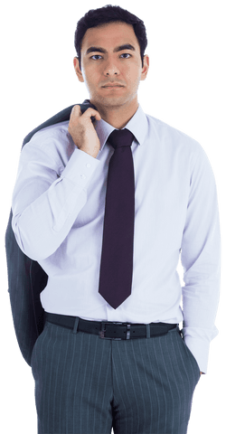 Transparent Business Professional in Formal Attire Displaying Confidence