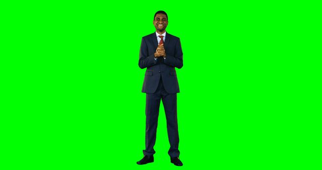 Confident Businessperson Standing Against Green Screen - Download Free Stock Images Pikwizard.com