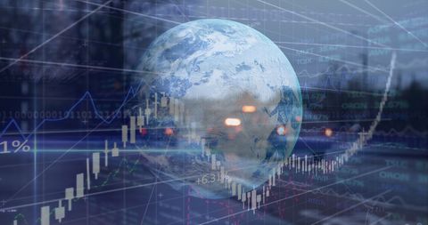 Global Financial Analytics Overlaying World Map and City Traffic Lights - Download Free Stock Images Pikwizard.com