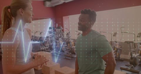 Digital Fitness Data Tracking in Modern Gym