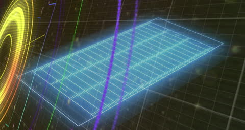 DNA Helix Animation with Digital Data Grid Effects