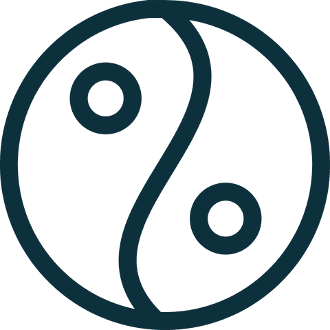 transparent yin yang symbol with bold black outlines - Download Free Stock Videos Pikwizard.com