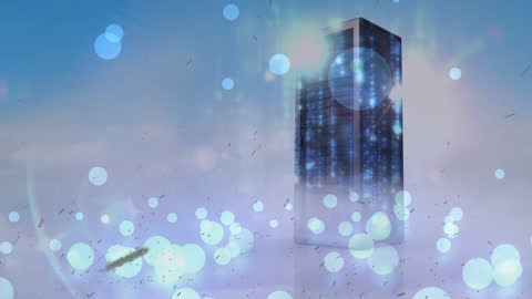 Futuristic Server with Digital Interface Concept