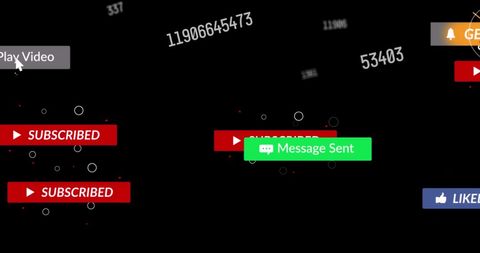Dynamic Social Media Interface with Floating Notifications - Download Free Stock Images Pikwizard.com