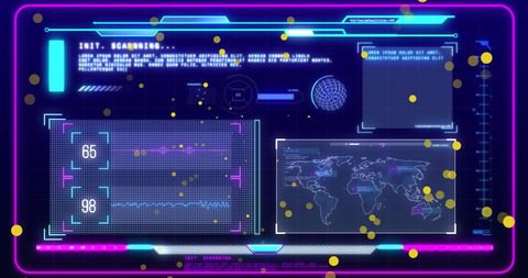 Digital Interface Display With Global Connections - Download Free Stock Images Pikwizard.com
