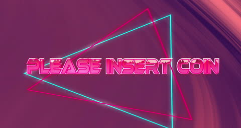 Retro Futuristic Neon Text on Abstract Background