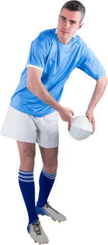 Transparent Rugby Player Preparing to Pass Ball - Download Free Stock Videos Pikwizard.com