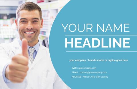 Professional Smiling Pharmacist Endorsing Pharmacy Service - Download Free Stock Templates Pikwizard.com