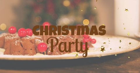 Festive Christmas Party Dessert Celebration Banner - Download Free Stock Images Pikwizard.com