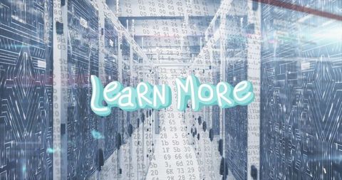 learn more in futuristic data center with digital streams - Download Free Stock Images Pikwizard.com