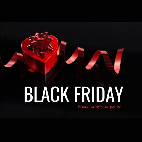 black friday sales: heart gift box promotion - Download Free Stock Templates Pikwizard.com