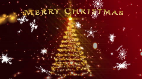 Glowing Christmas Tree with Snowflakes