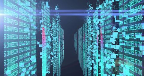 Biometric Fingerprint and Digital Networks Collage