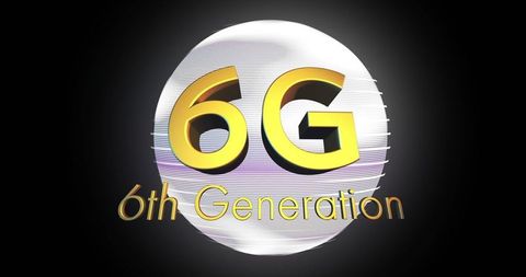 Futuristic 6G Technology Concept Design with Globe