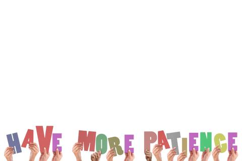 Hands Holding 'Have More Patience' Message on Transparent Background - Download Free Stock Videos Pikwizard.com