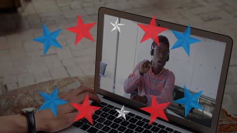 Virtual Meeting Multiracial Business Discussion