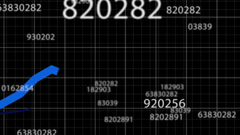 Digital Data Visualization with Growing Graph and Numbers