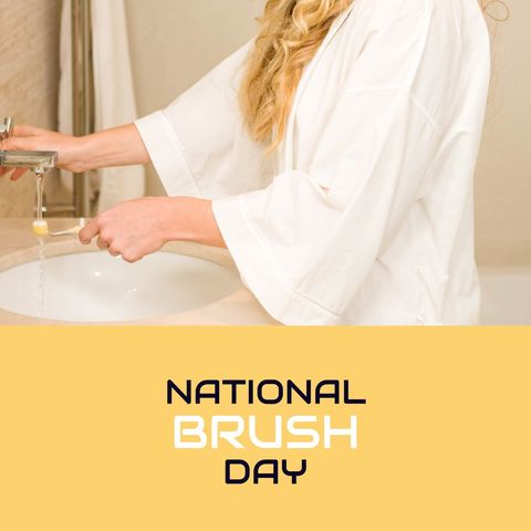 celebrating national brush day with morning routine - Download Free Stock Templates Pikwizard.com