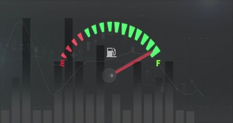 Fuel Gauge with Data Visualization Overlaid - Download Free Stock Images Pikwizard.com