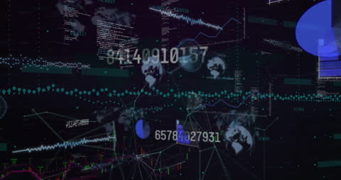 Digital Data Visualization Reflects Global Business Trends
