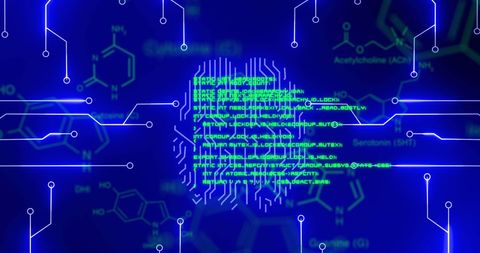 abstract digital circuit concept with binary code - Download Free Stock Images Pikwizard.com